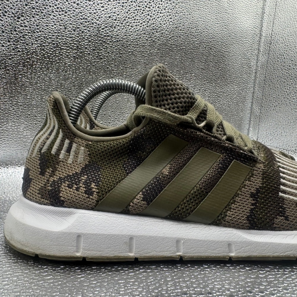 Size 7.5 Adidas Swift Run Shoes Mens Camo Green Excellent BD7976 Trainers - Picture 5 of 11